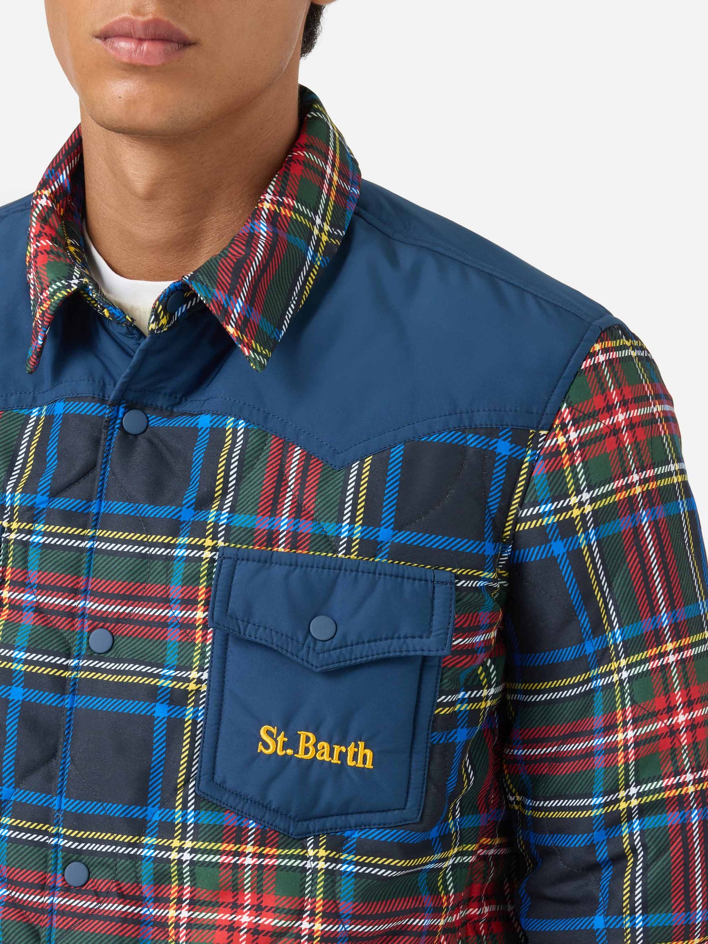 Overshirt imbottita Chalet fantasia tartan