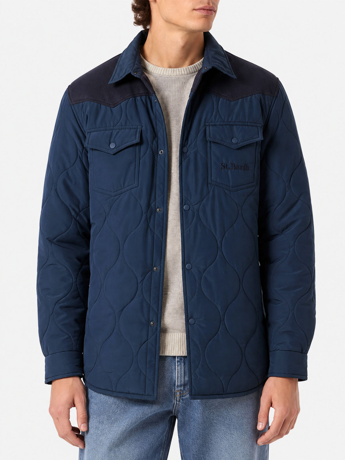 Sobrecamisa acolchada Chalet Tex navy 