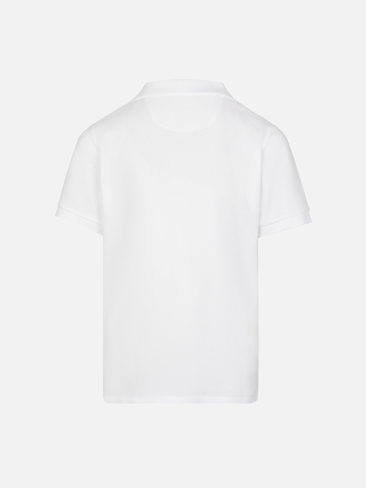 White cotton piquet buttonless polo shirt Charles Jr - MC2 Saint Barth