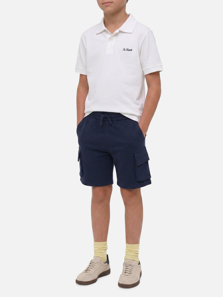 Polo Charles Jr in piquet bianco