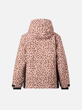 Ski jacket Chavanette with leopard print
