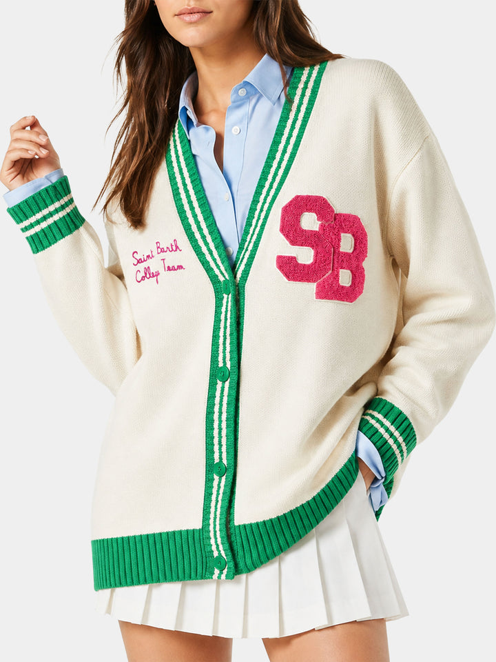 Cardigan Chloe blanc avec broderie 