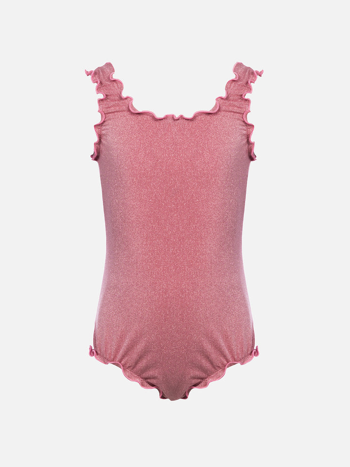 Clio lurex one-piece swimsuit with contrast frill - MC2 Saint Barth