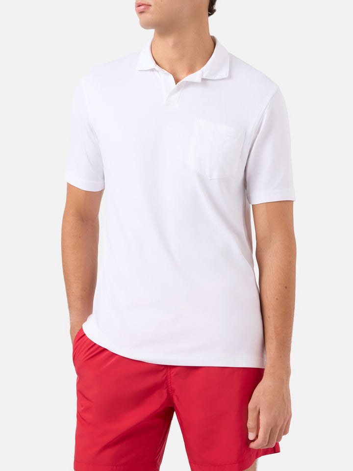 Polo de piqué técnico color crema Camber 