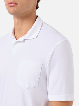 Camber cream technical piqué polo shirt