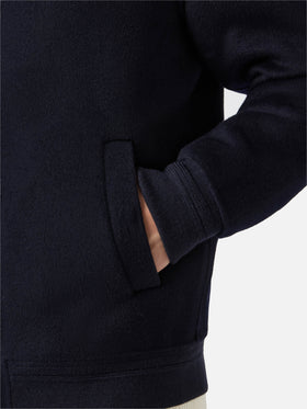 Ungefütterte Camden-Bomberjacke aus Wolle in Blau