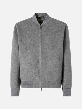 Bomber Camden in lana grigio sfoderato 