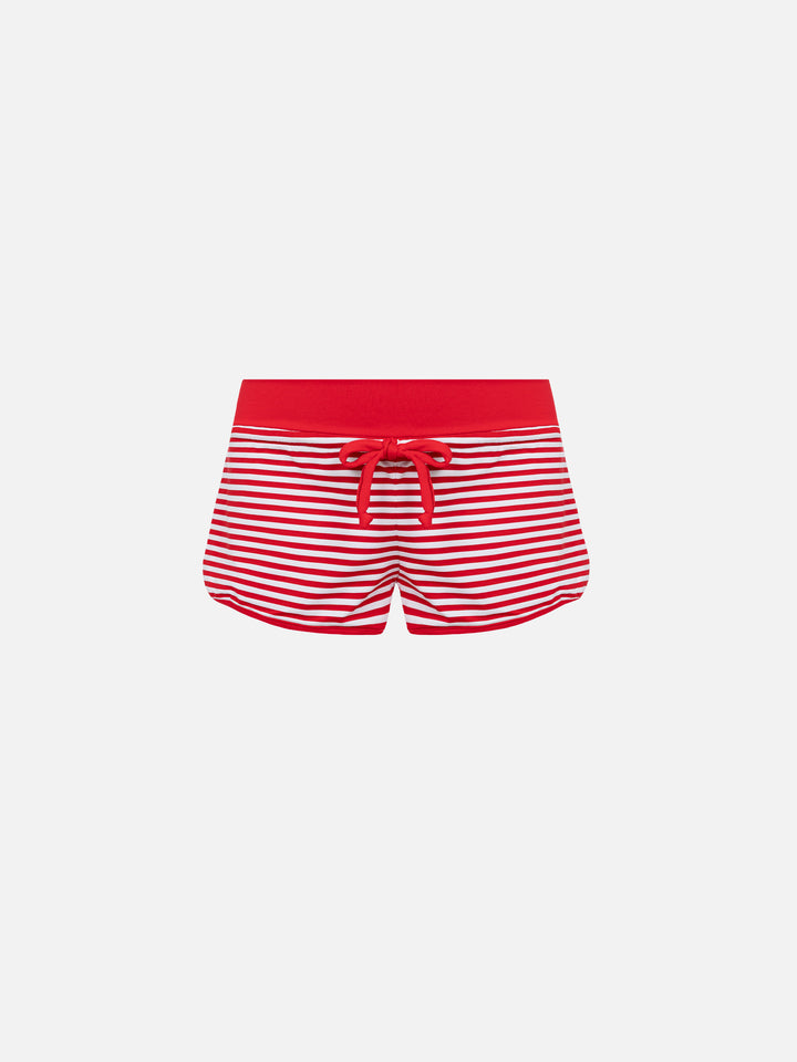 Beach shorts Coco with striped print - MC2 Saint Barth