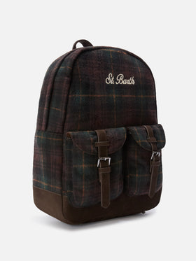 Zaino Cody in misto lana con motivo tartan