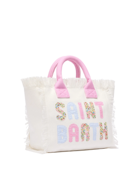 Colette cotton canvas handbag with Saint Barth patch logo