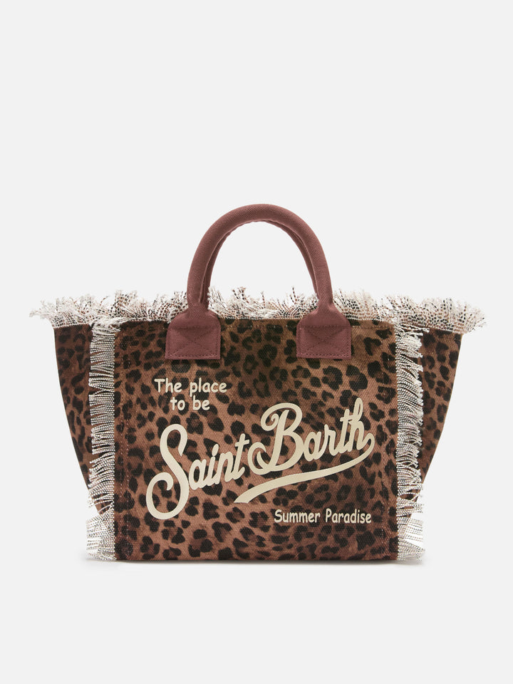 Colette canvas bag with leopard pattern