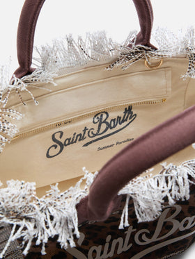 Colette canvas bag with leopard pattern