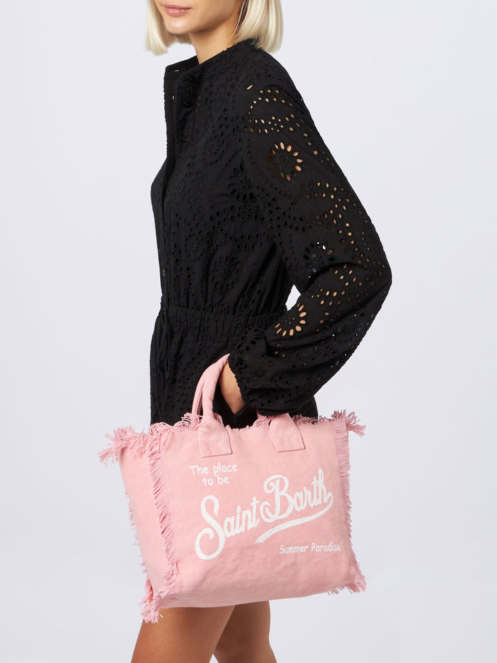 Woman black Sangallo lace cotton playsuit Julian - MC2 Saint Barth