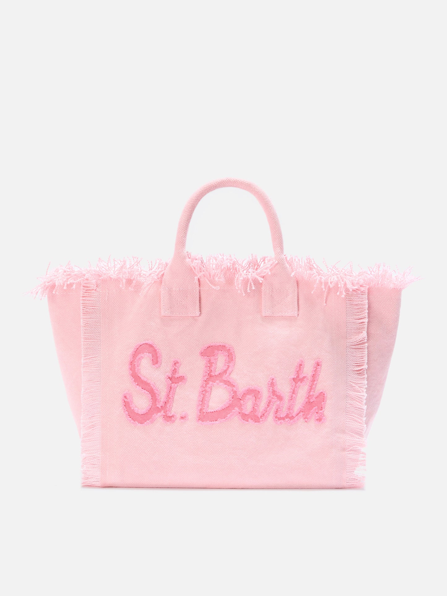 Pink Colette canvas bag with fabric logo patch