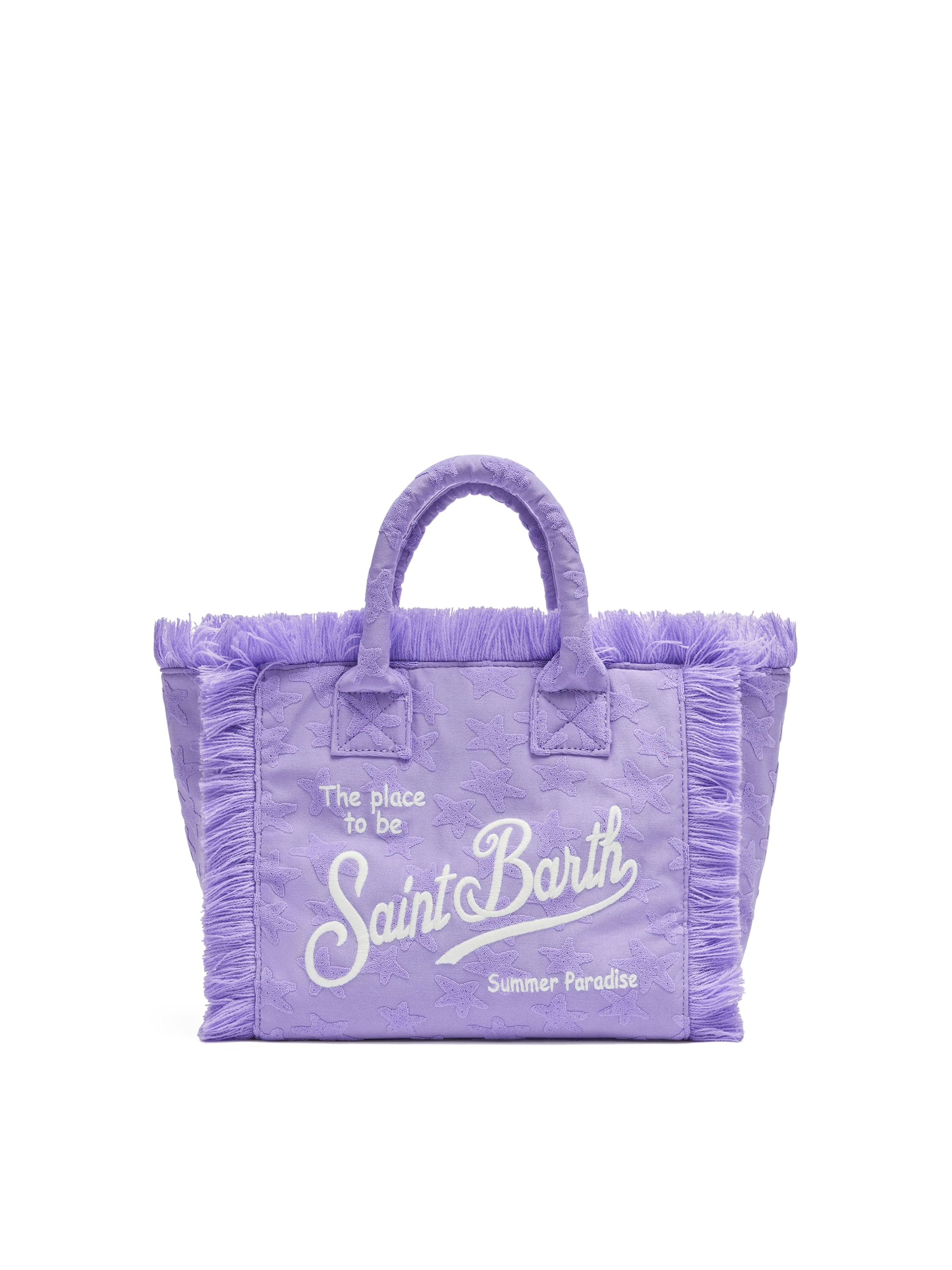 Colette Sponge lilac stars embossed terry handbag - MC2 Saint Barth