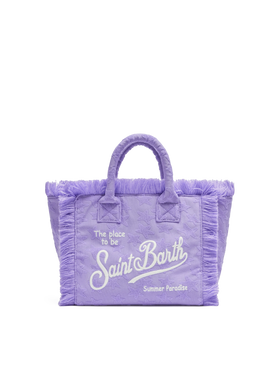 Colette Sponge lilac stars embossed terry handbag - MC2 Saint Barth