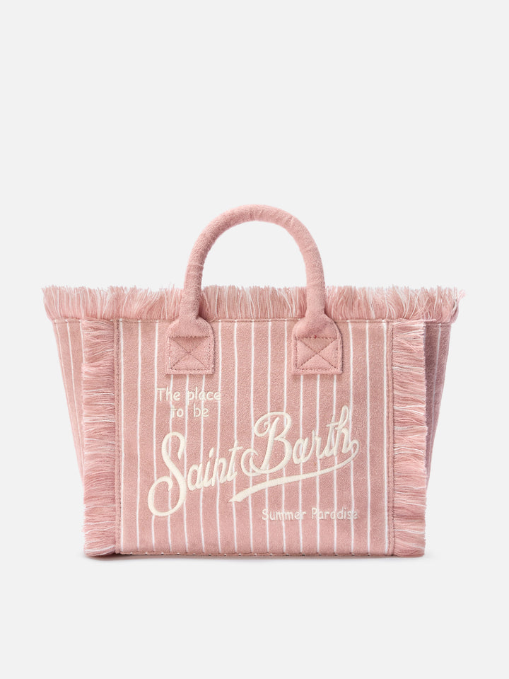 Terry effect striped Colette bag