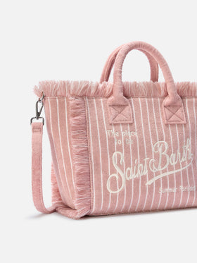 Terry effect striped Colette bag