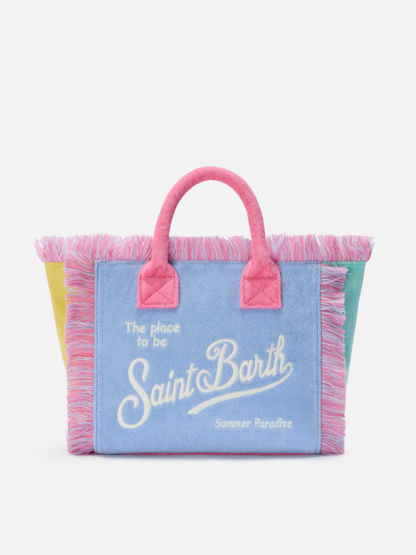 Colette terry effect multicolor color block bag