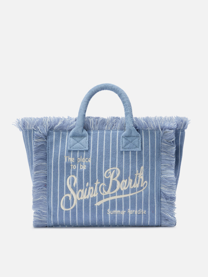 Terry effect striped Colette bag