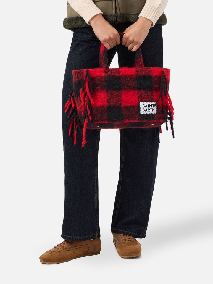 Colette blanket handbag with check print