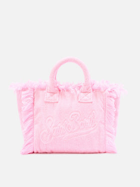 Borsa Colette in tessuto effetto spugna rosa