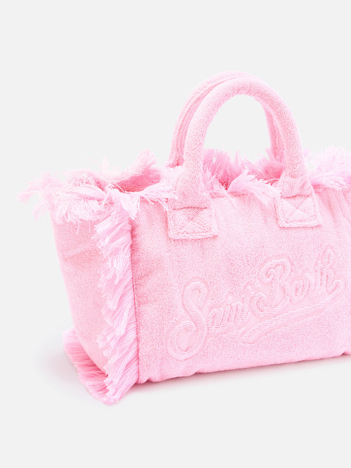 Borsa Colette in tessuto effetto spugna rosa