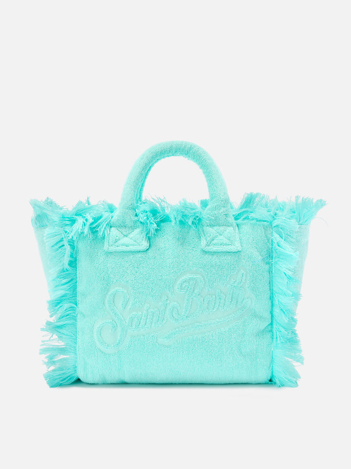Solid aqua green terry effect Colette bag