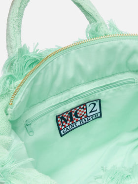Colette Terry embossed mint green handbag