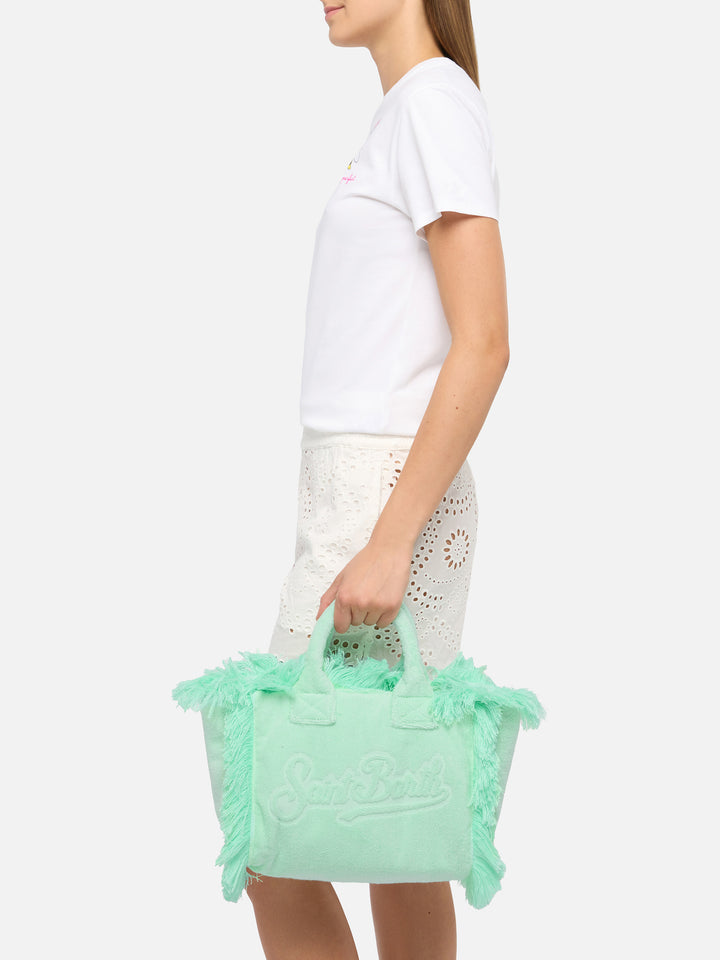 Colette Terry embossed mint green handbag