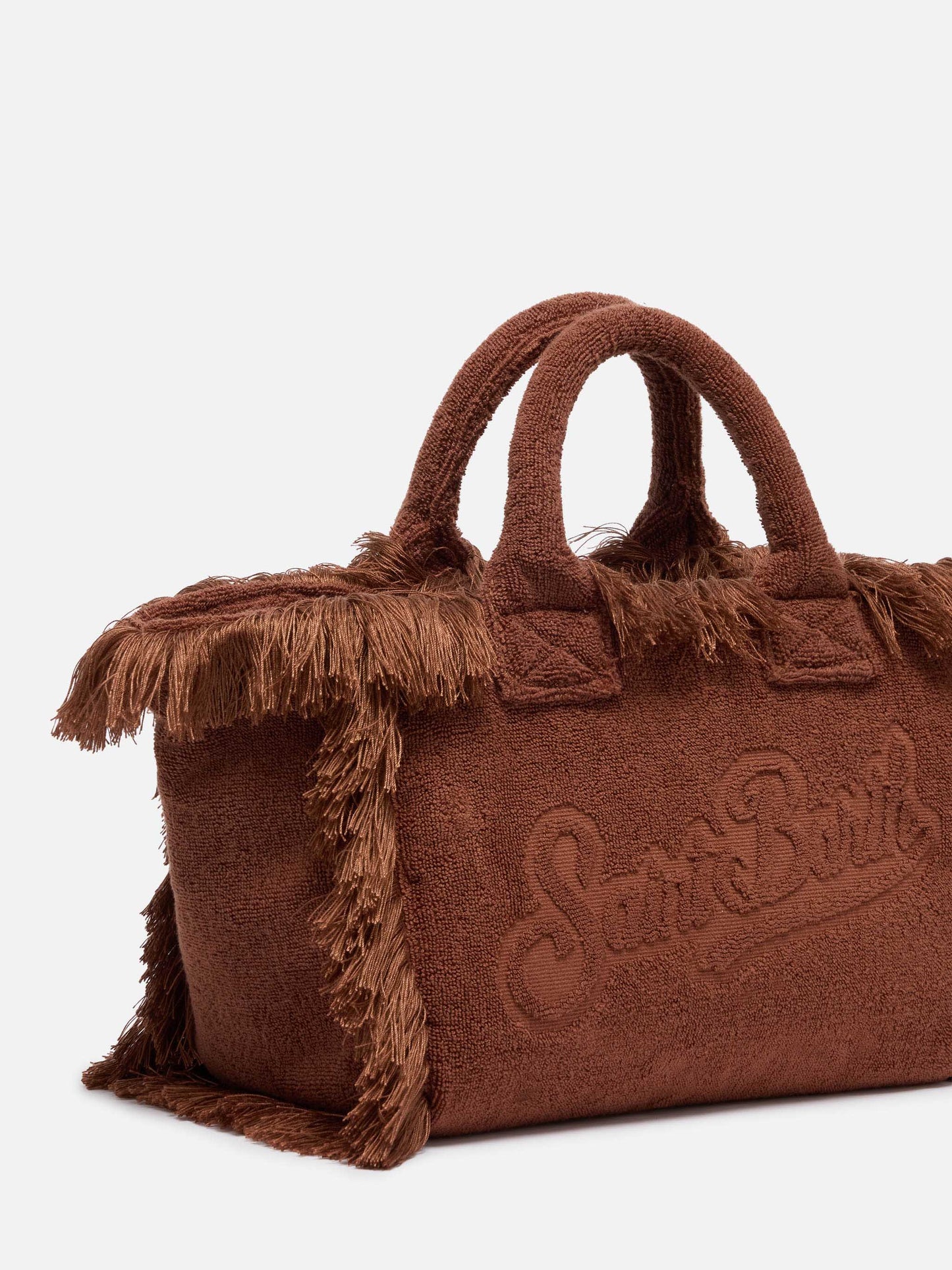 Colette Terry embossed brown handbag