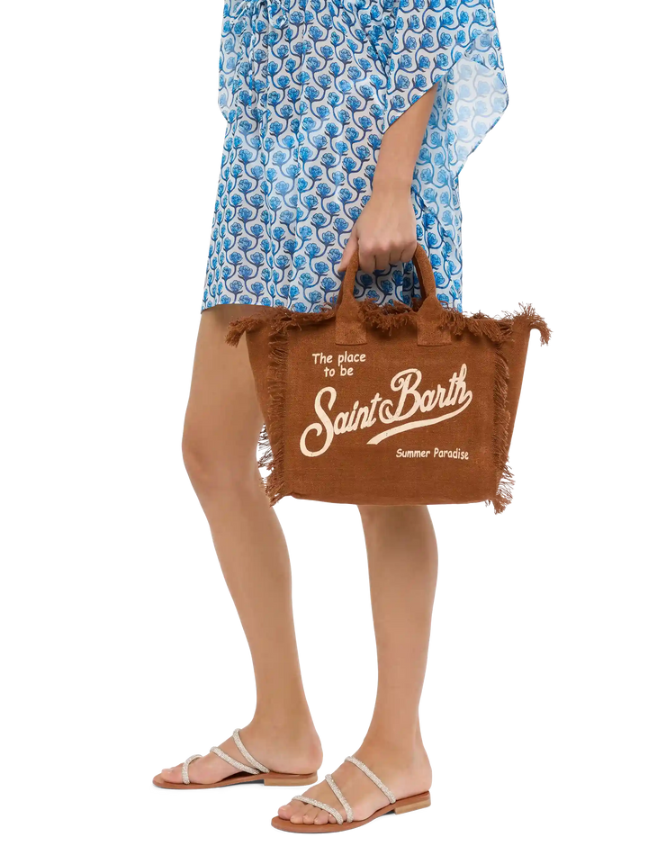 Colette linen brown handbag - MC2 Saint Barth