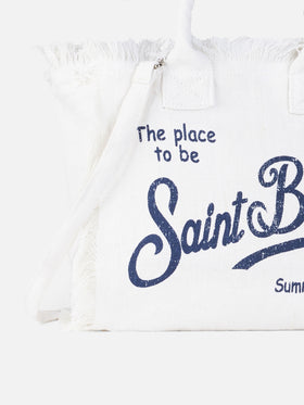Colette linen off-white handbag - MC2 Saint Barth