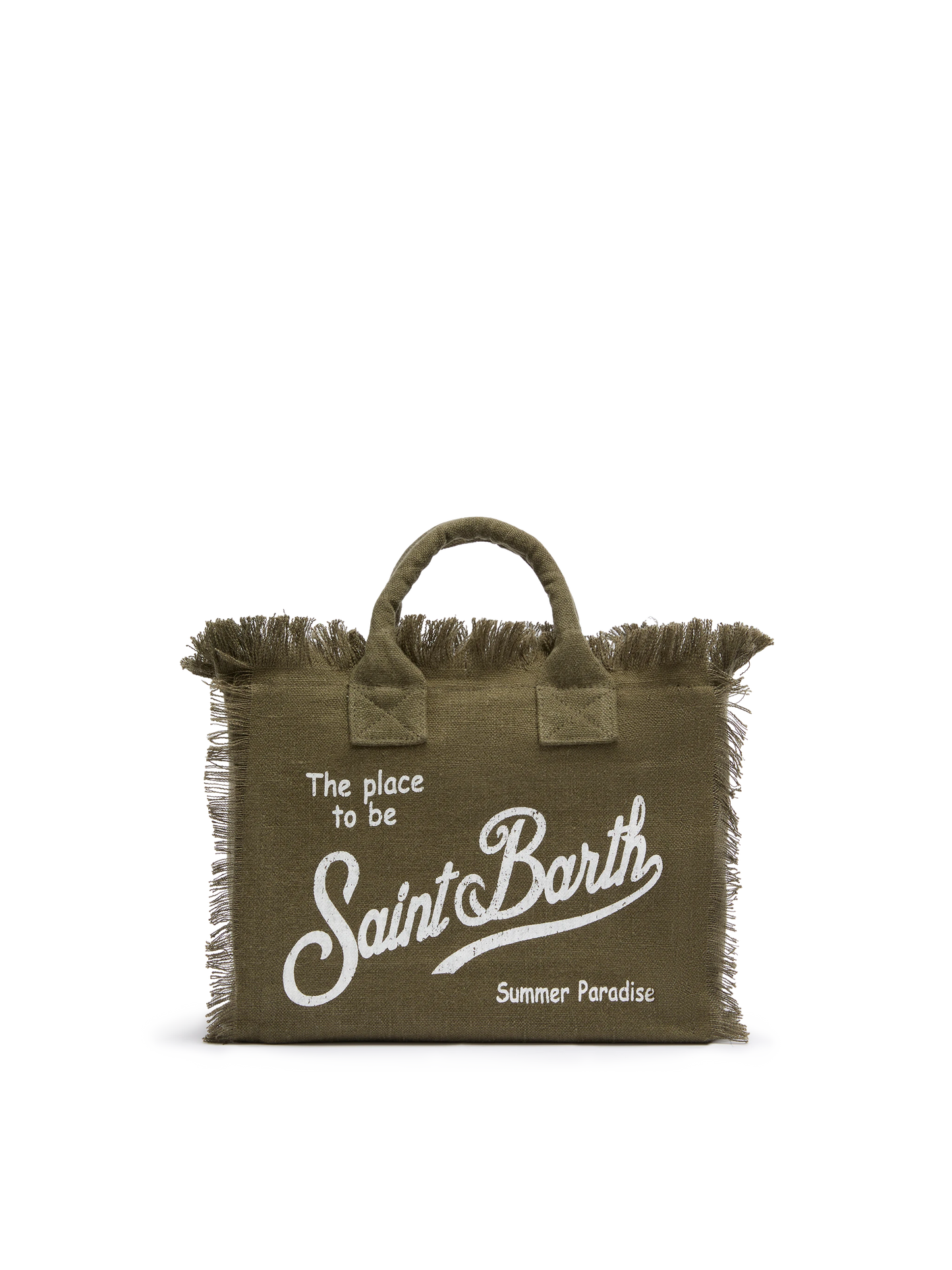 Colette linen military green handbag - MC2 Saint Barth