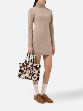 Colette Teddy Handtasche aus Kuhfell-Sherpa