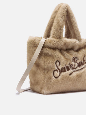 Borsa a mano Colette Soft in faux fur beige
