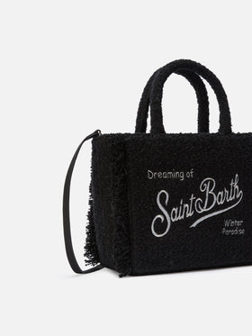 Colette Tweed Handtasche aus schwarzem Wollmischgewebe