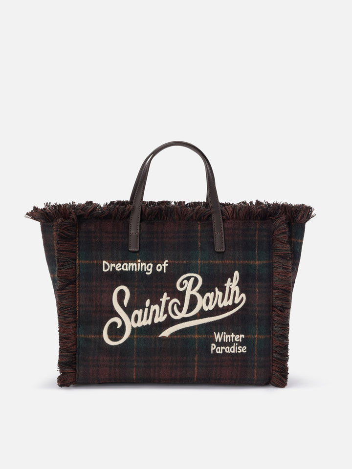 Wolltasche Colette mit Tartanmuster 