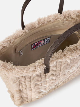 Borsa Colette beige con lavorazione a trecce