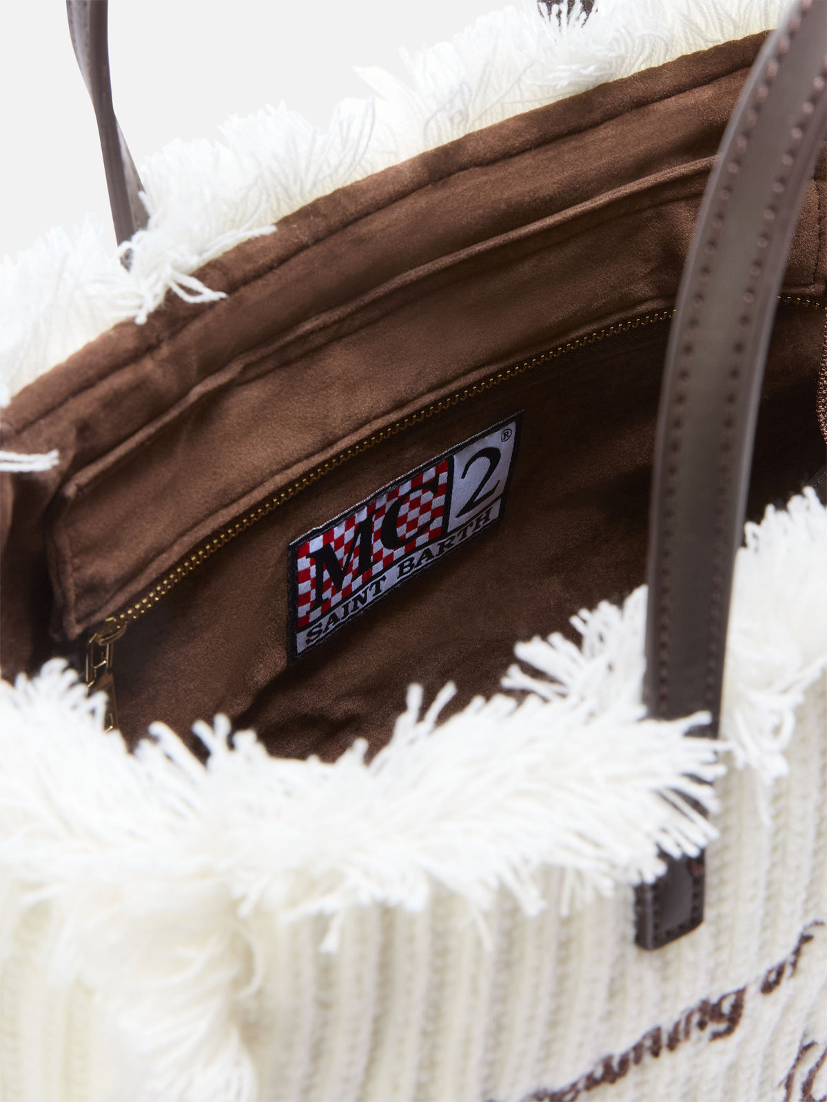 Off white Colette bag with ribbed knit design