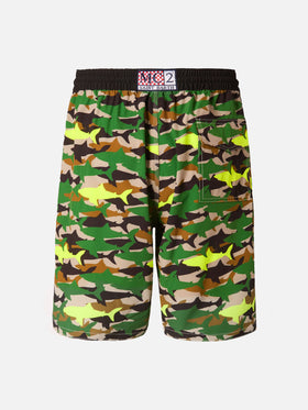 Comfort Surf swim shorts with camouflage print