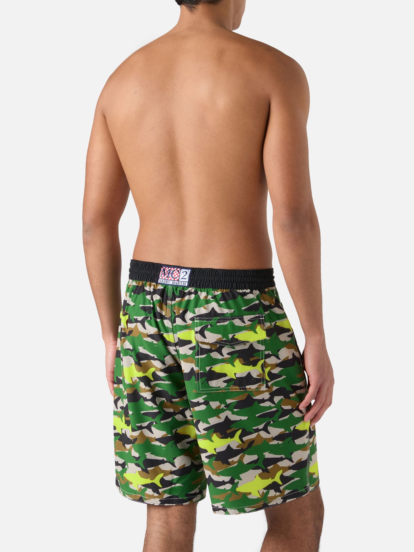 Comfort Surf swim shorts with camouflage print