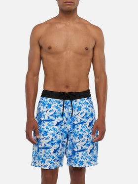 Costume mare Comfort Surf con stampa squali | AI CO-CREATED DESIGN BY RICKDICK - POWERED BY RED-EYE