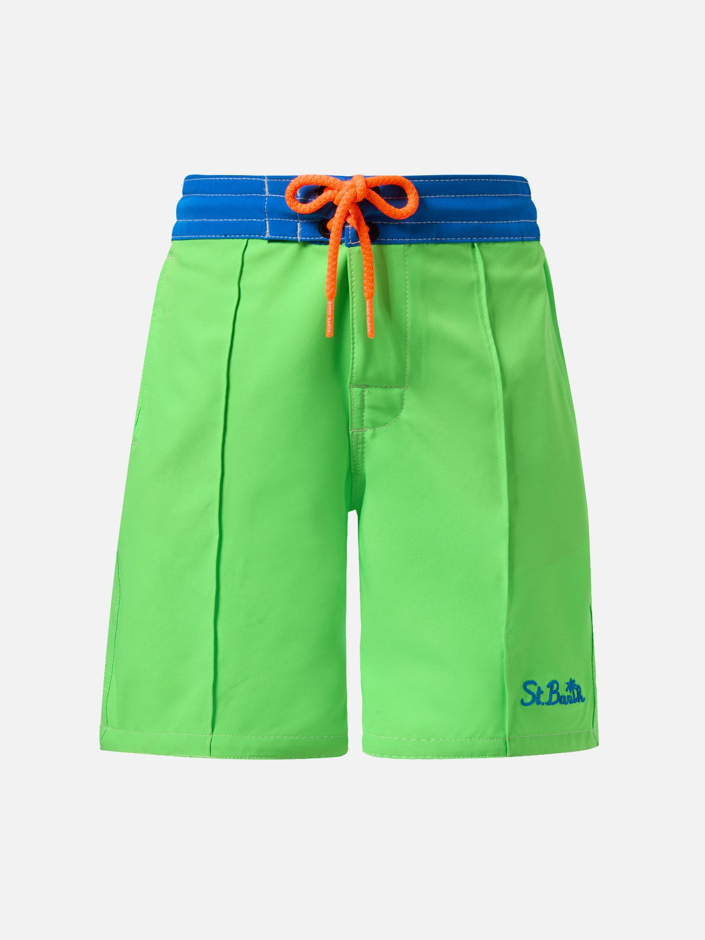 Comfort Surf Jr Badeshorts in Neongrün und Blau