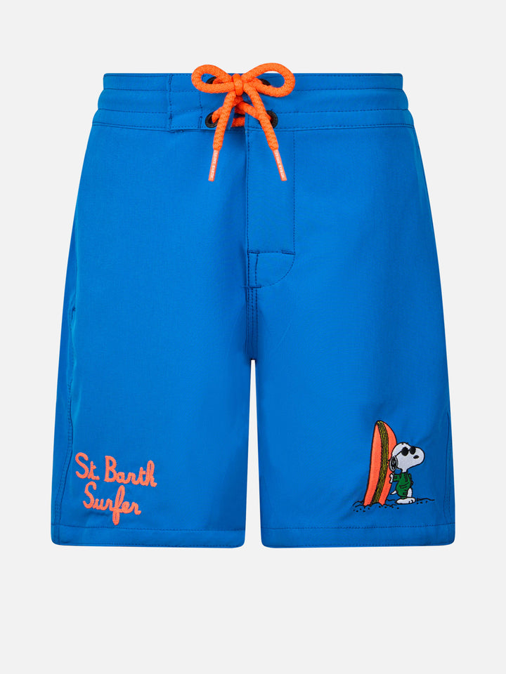 Boy Comfort Surf Jr swim shorts with Snoopy placed print - MC2 Saint Barth