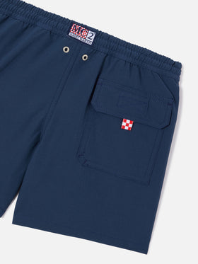 Boy comfort navy blue swim shorts