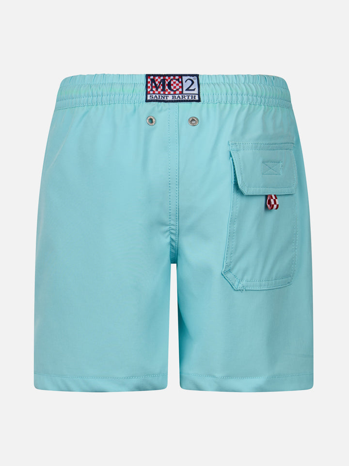 Boy Comfort swim shorts with King of the Beach embroidery - MC2 Saint Barth