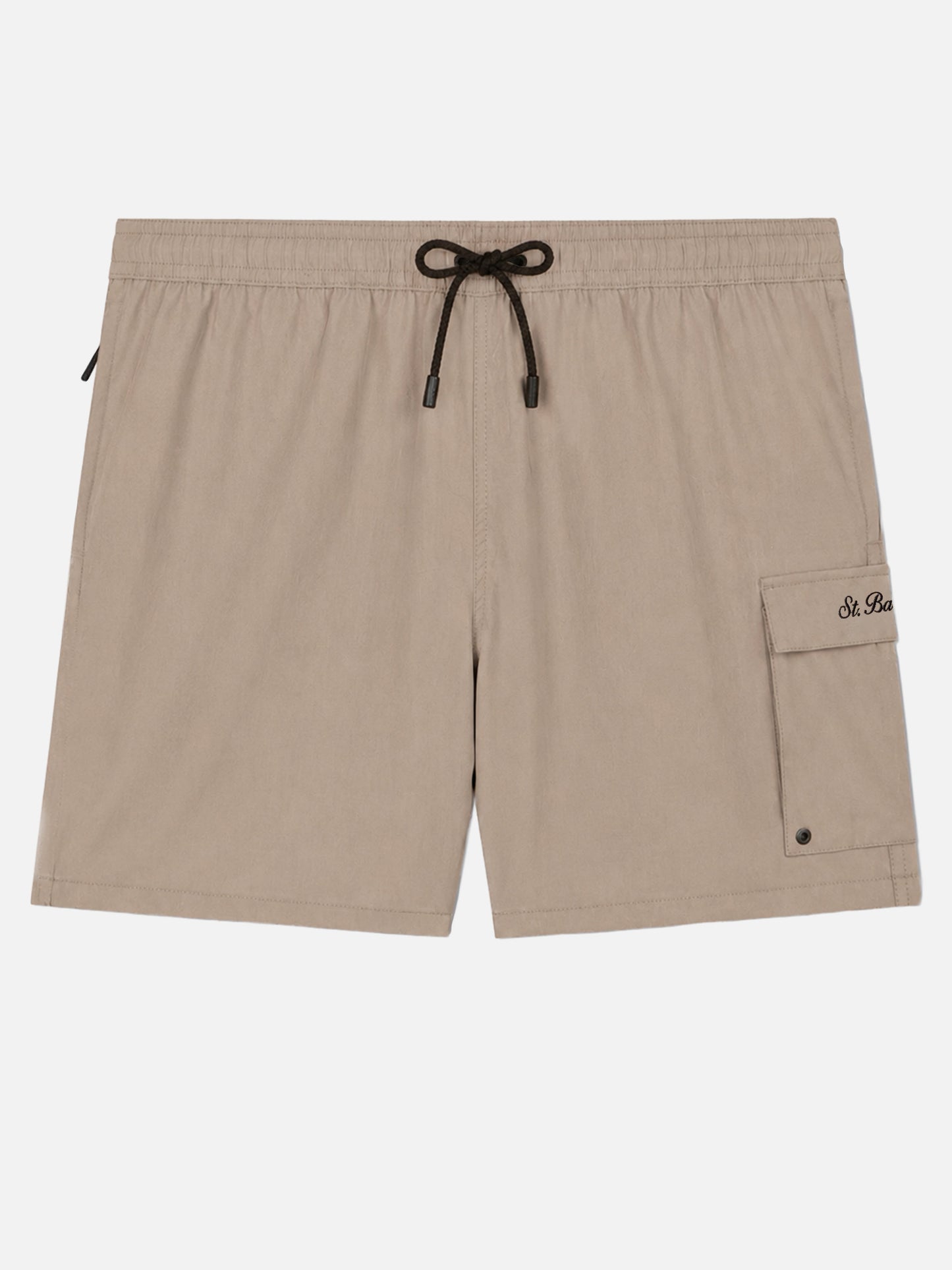 Beige classic stretch Comfort Travel swim shorts