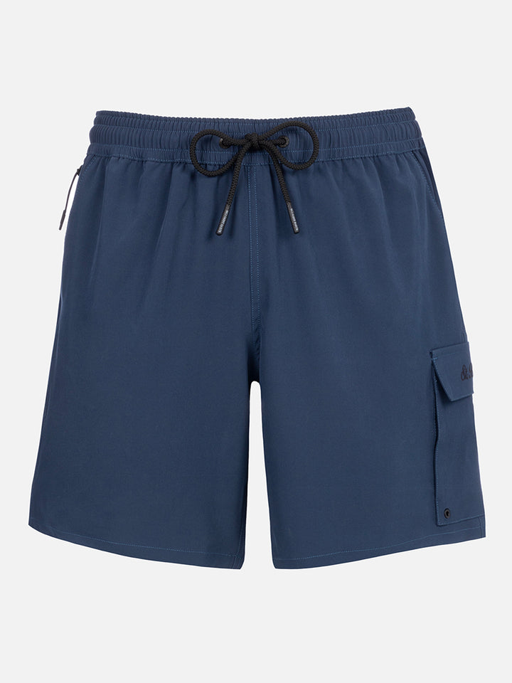 Blue classic stretch Comfort Travel swim shorts