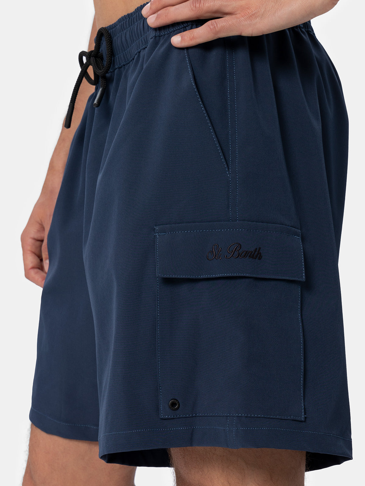 Blue classic stretch Comfort Travel swim shorts - MC2 Saint Barth